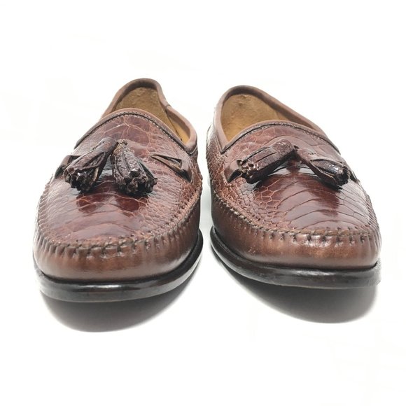 Zelli Loafers Shoes Size 8.5 N Brown Ostrich Claw main image 9